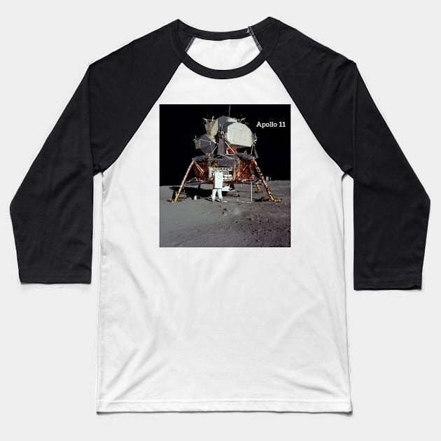 Apollo 11 Lunar Lander Baseball T-Shirt by Amanda1775